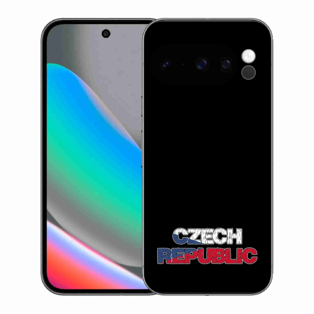 Zselés borítás mmCase a Google Pixel 10 Pro-hoz - Csehország fekete háttérrel