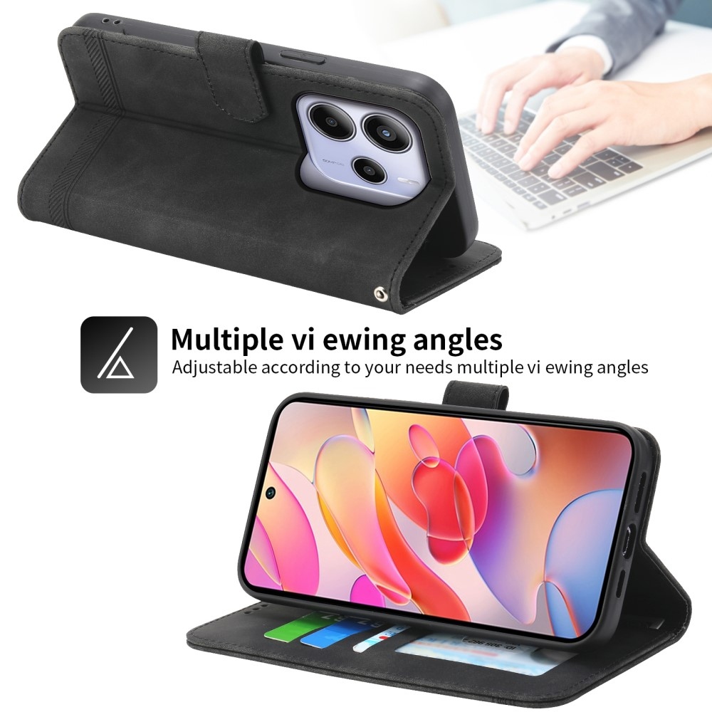 DIERFENG könyv tok a Xiaomi Redmi Note 14-hez - fekete