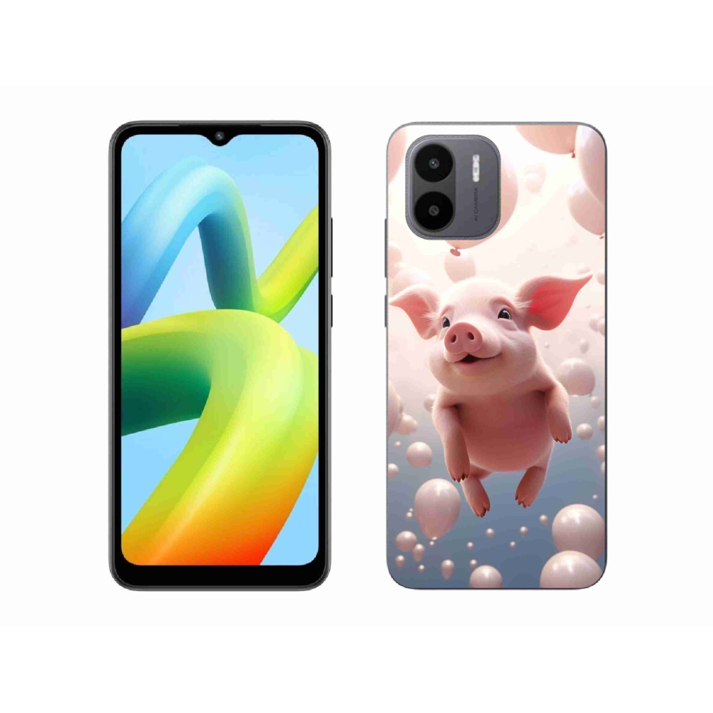 Gél borítás mmCase a Xiaomi Redmi A1/Redmi A2 - malac lufikkal