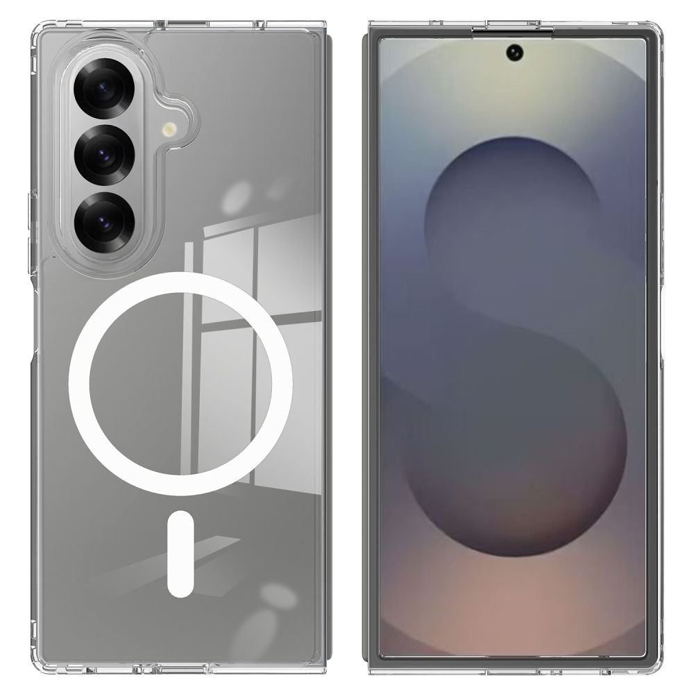 Akril zselés tok szilárd hátlappal és MagSafe a Samsung Galaxy Z Fold7 5G készülékre - átlátszó