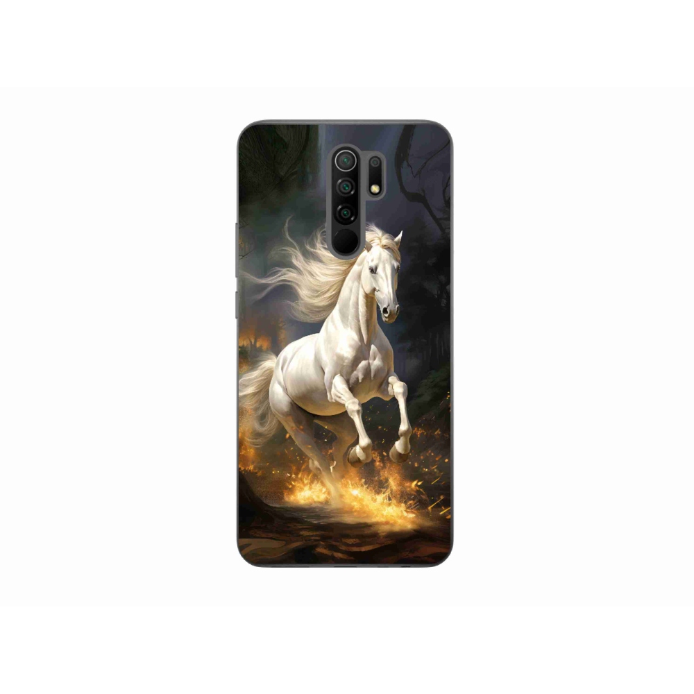 Gél borítás mmCase a Xiaomi Redmi 9-hez - fehér ló 2