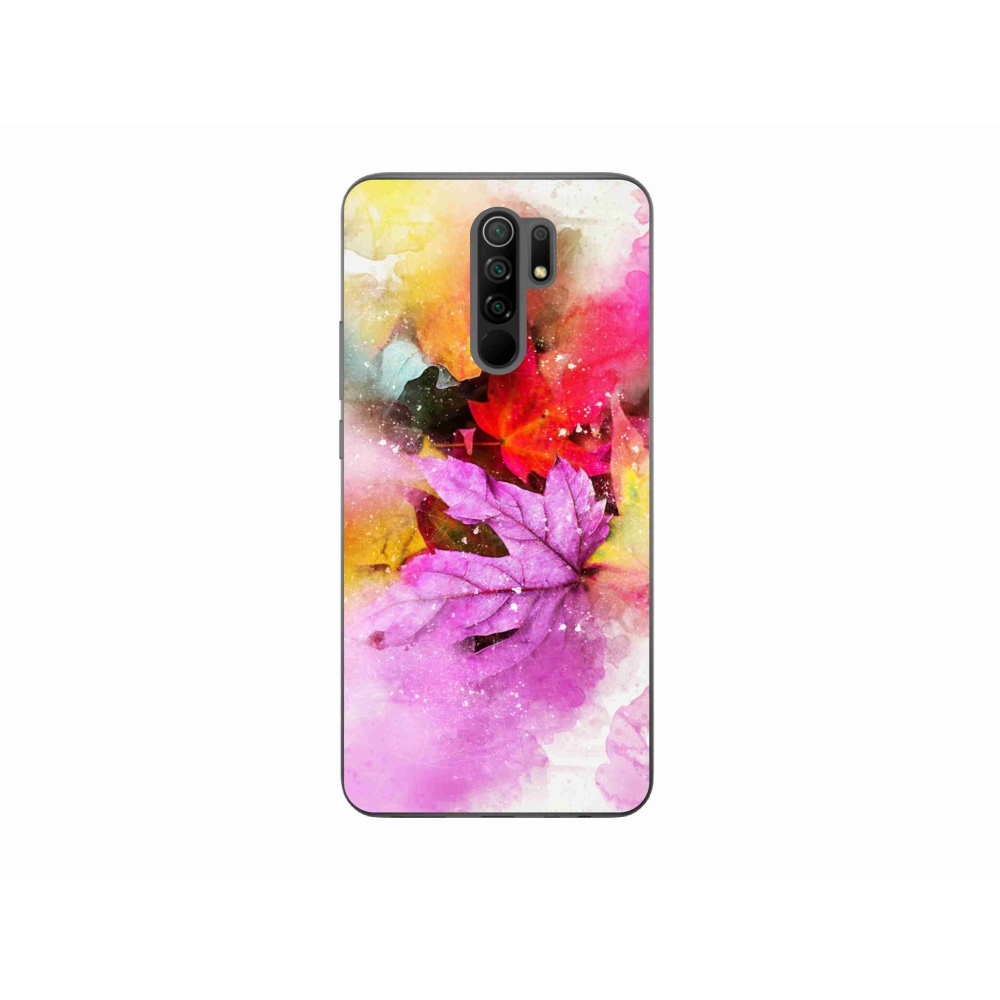 Gél borító mmCase a Xiaomi Redmi 9-hez - színes levelek