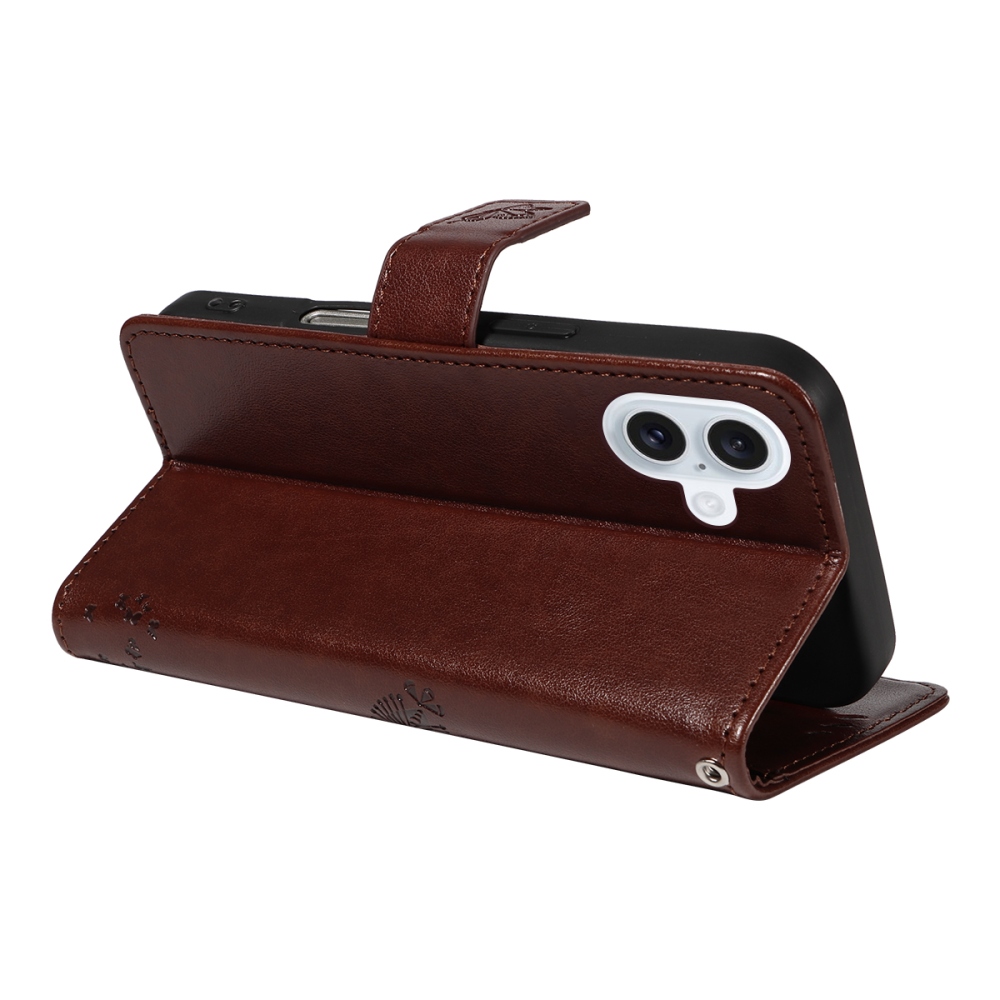 Fák könyvtáska iPhone 17-hez - barna