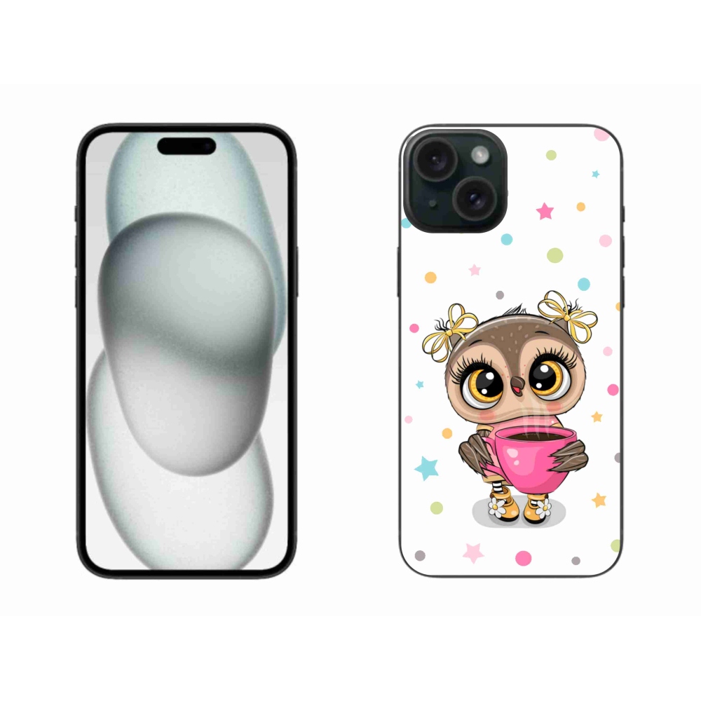 Gél borítás mmCase iPhone 15 Plus készülékhez - rajzfilm bagoly