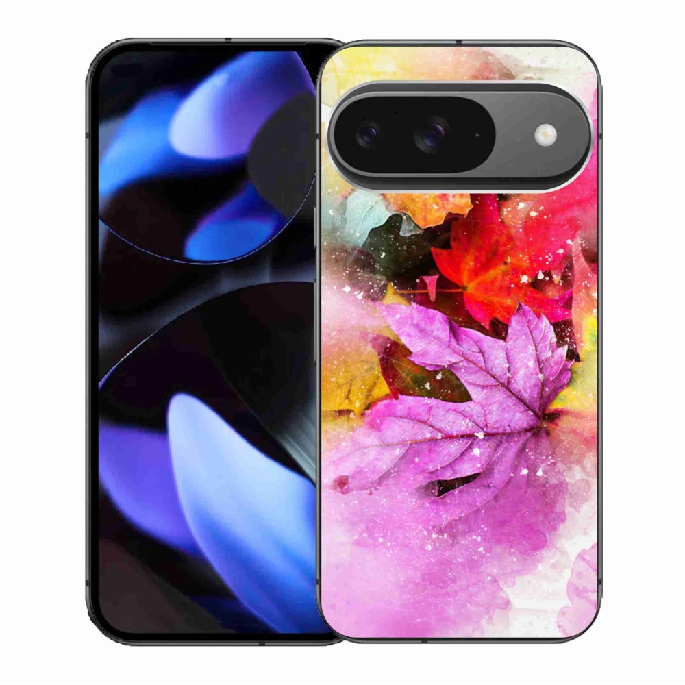 Zselés borítás mmCase a Google Pixel 9/9 Pro számára - színes levelek