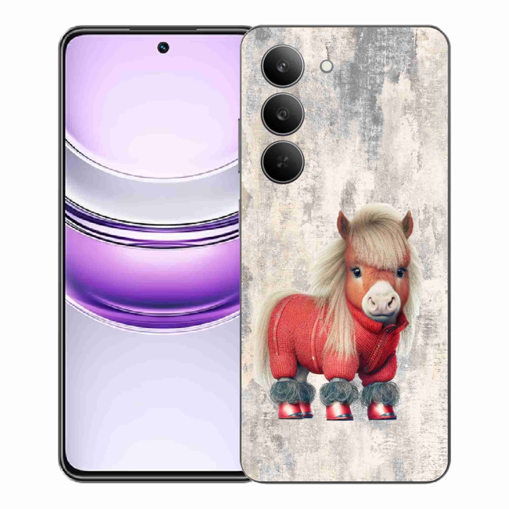 Gél borítás mmCase a Realme 14x 5G-hez - póni pulóverben