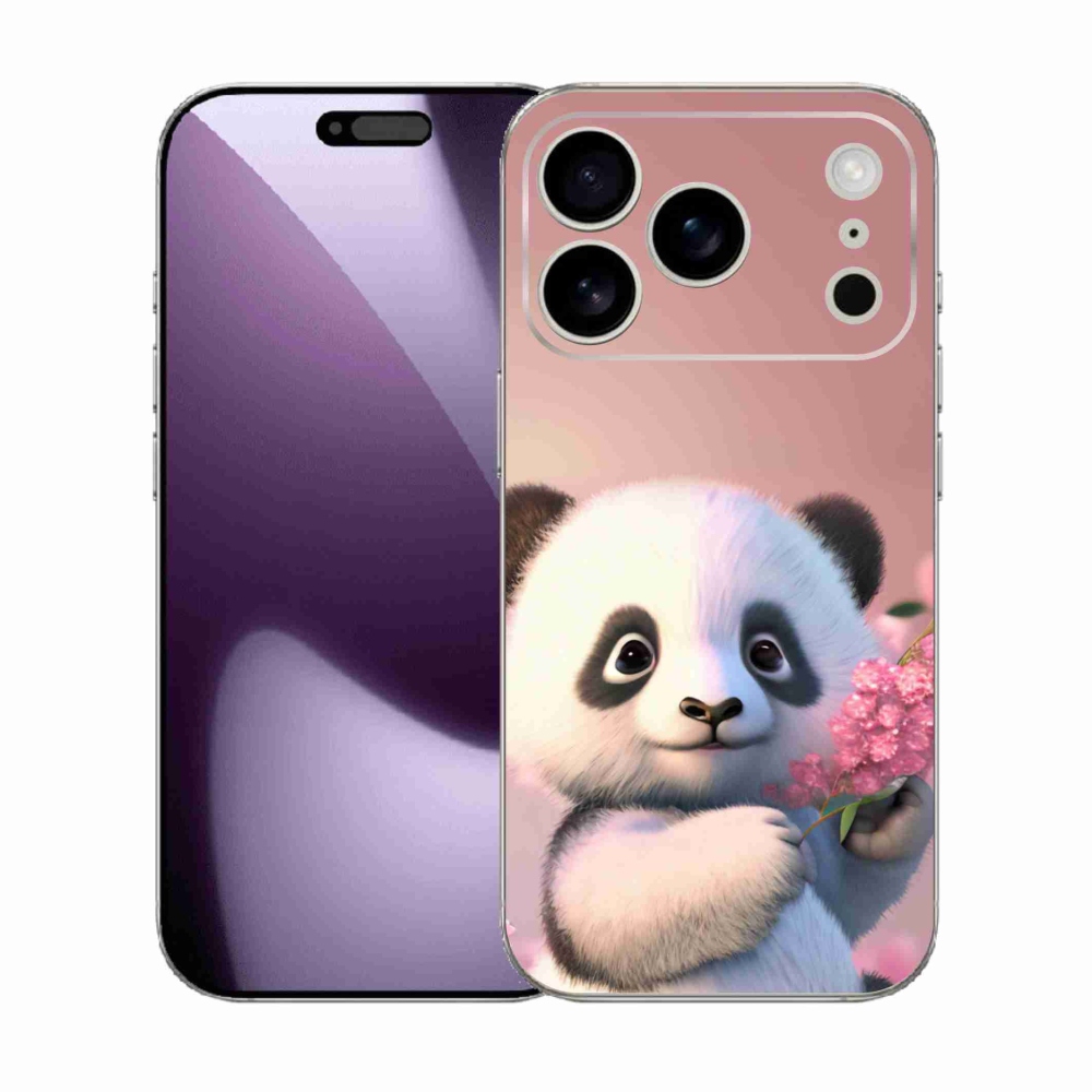 Zselés borítás mmCase iPhone 17 Pro készülékhez - aranyos panda