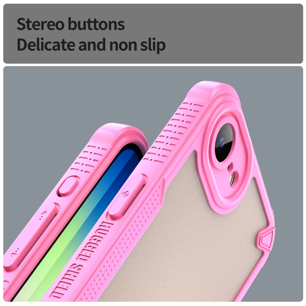 Fagyasztott tartós borítás iPhone 16e készülékhez - rózsaszín