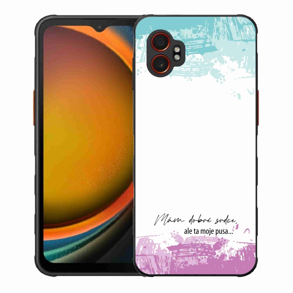 Gél borító mmCase Samsung Galaxy Xcover 7 Pro - vicces szöveg 3 fehér háttér