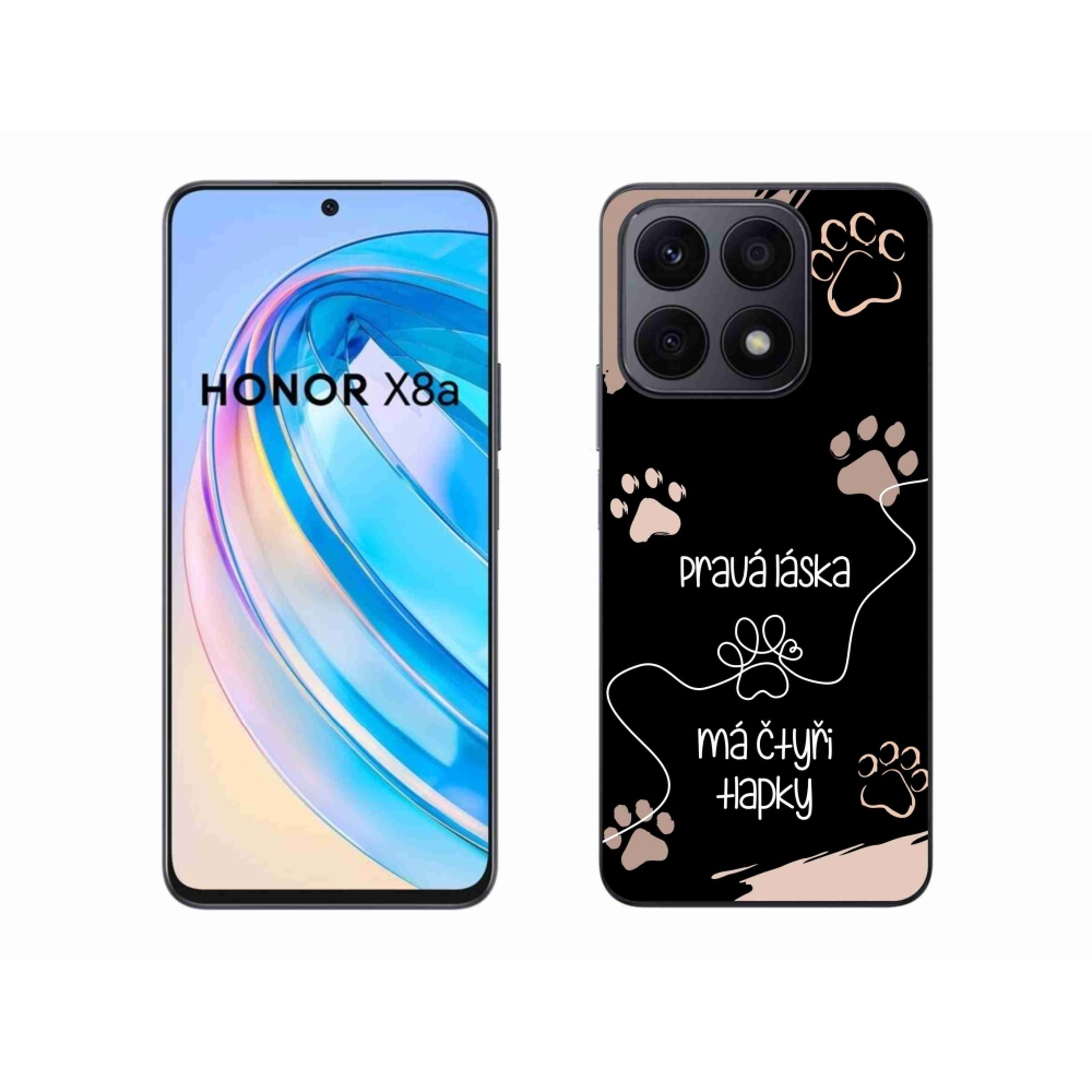 Zselés borítás mmCase a Honor X8a készülékhez - kutya motívum 1 fekete háttér