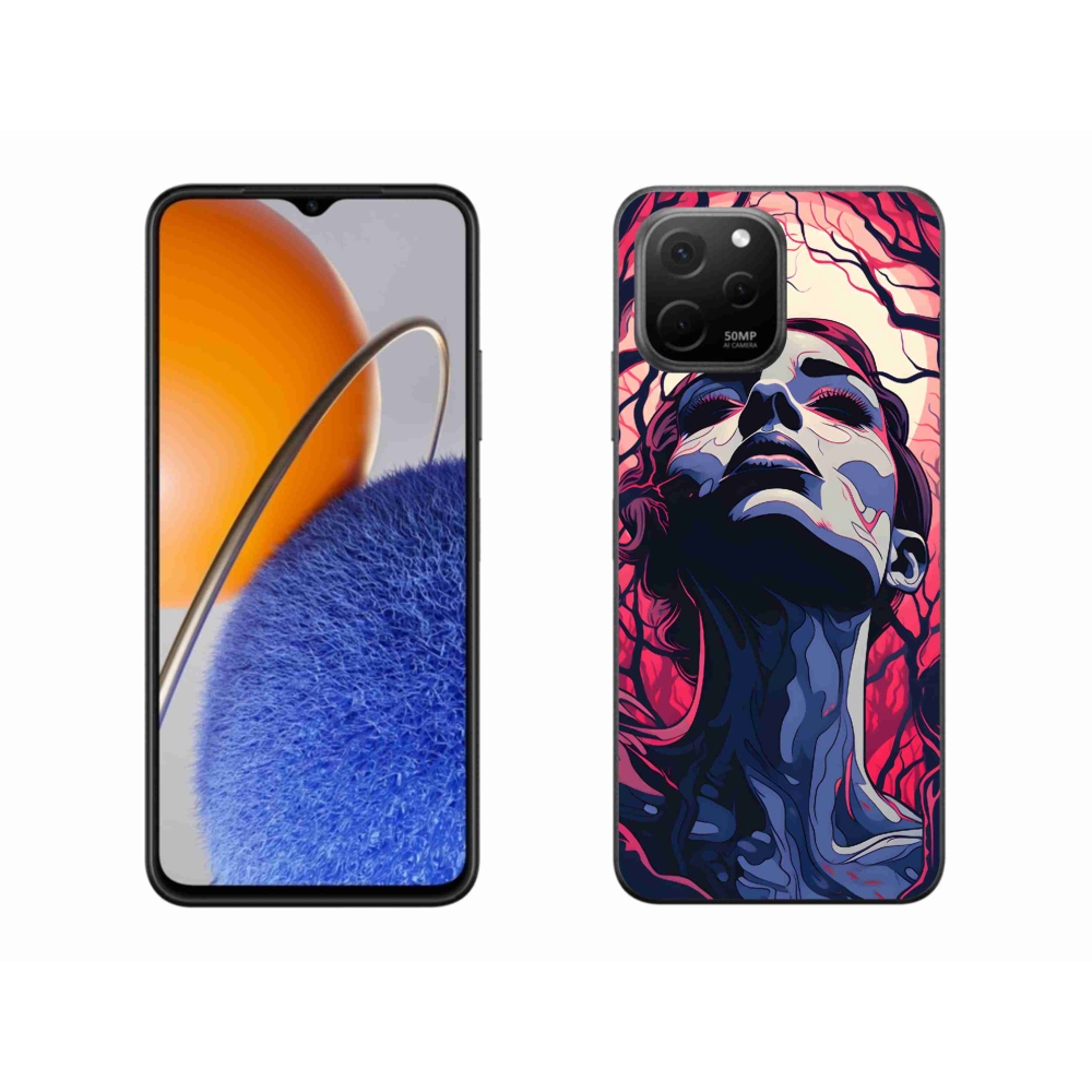 Gél borítás mmCase a Huawei Nova Y61-en - absztrakt arc