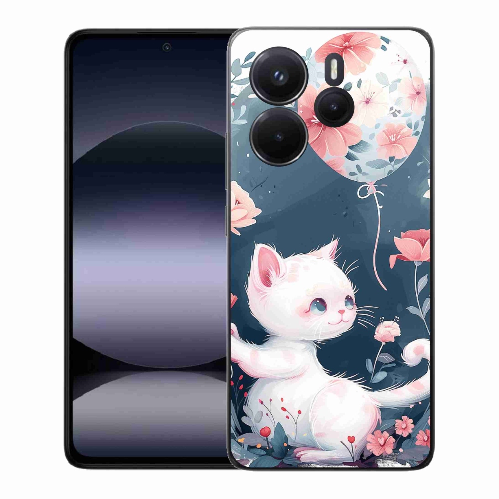 Gél borító mmCase a Xiaomi Redmi Note 14-hez - cica lufival