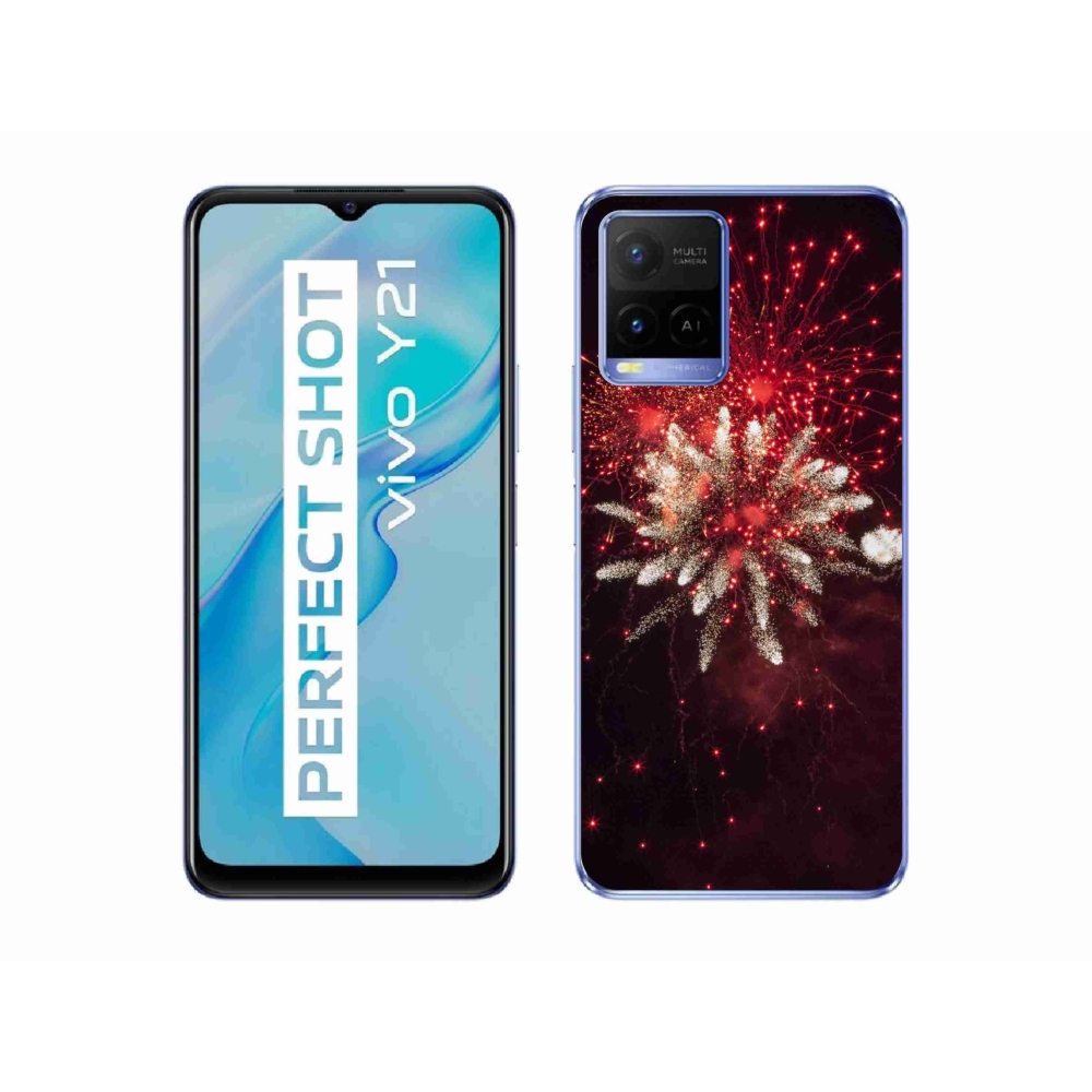 Gél borítás mmCase a Vivo Y21/Y21s/Y33s készülékhez - tűzijátékok