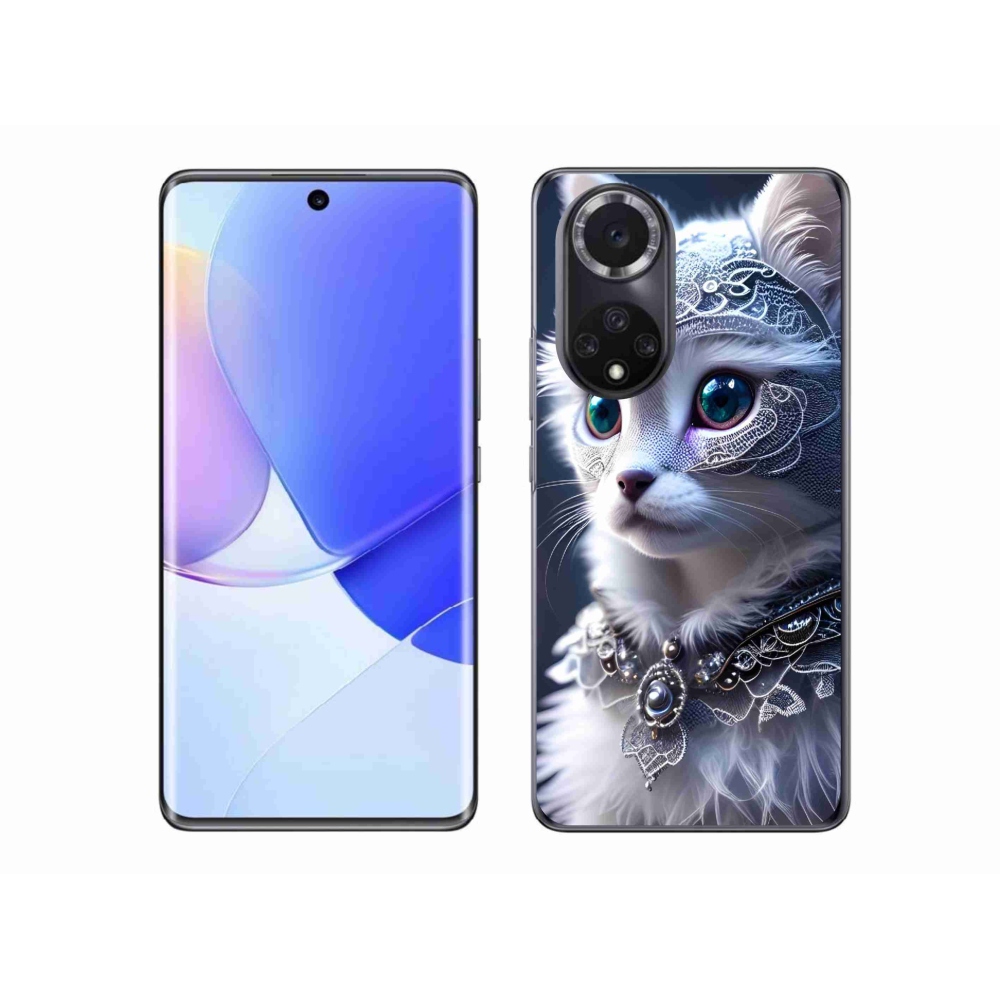 Zselés borítás mmCase a Honor 50-hez - fehér macska