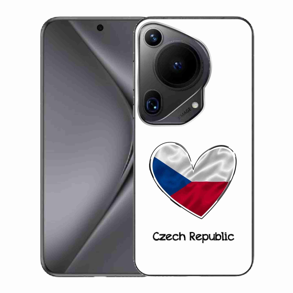 Gél borító mmCase a Huawei Pura 70 Ultra - zászló szív fehér háttérrel