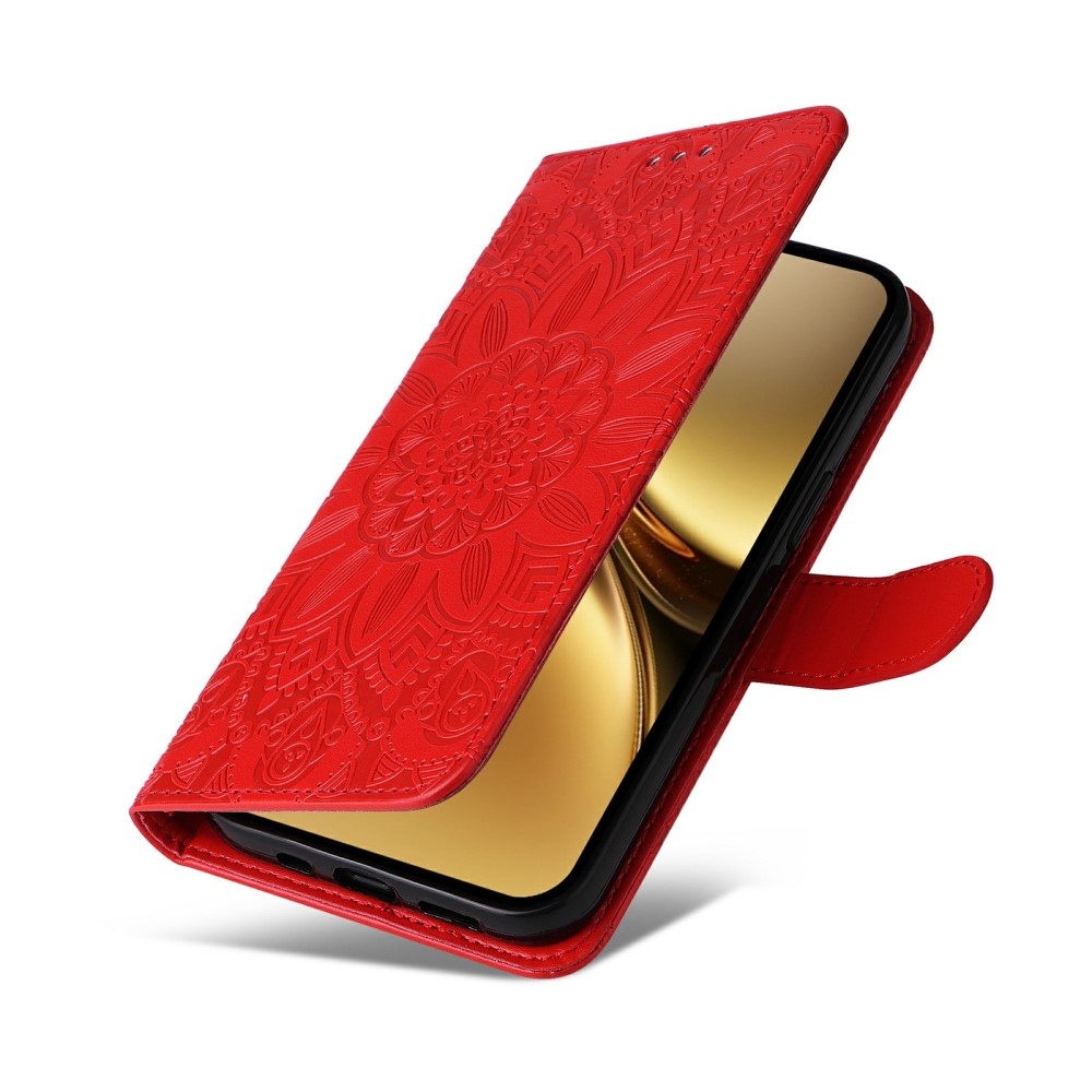 Napraforgó könyv tok a Vivo X200 5G-hez - piros