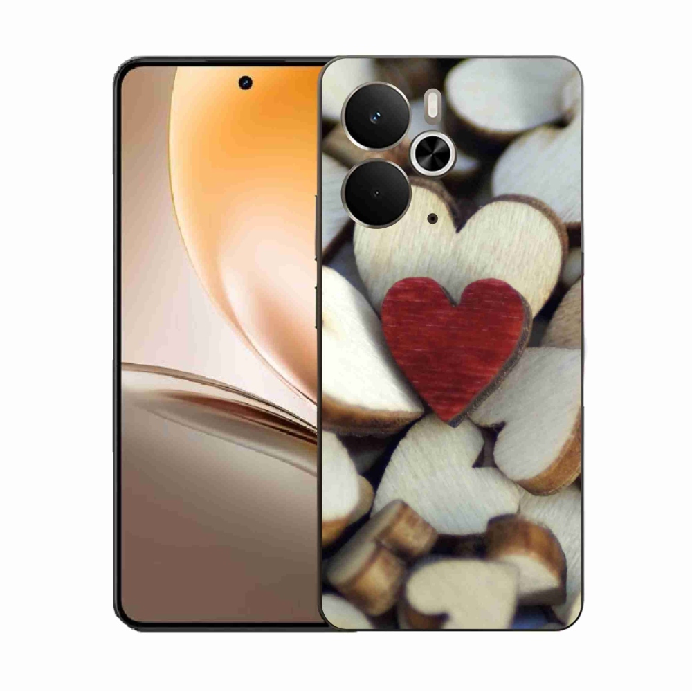 Gél borítás mmCase a Realme 14 5G/14T 5G készülékhez - gravírozott piros szív