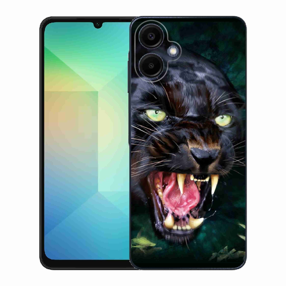 Gél borító mmCase Samsung Galaxy A06 4G - dühös fekete párduchoz