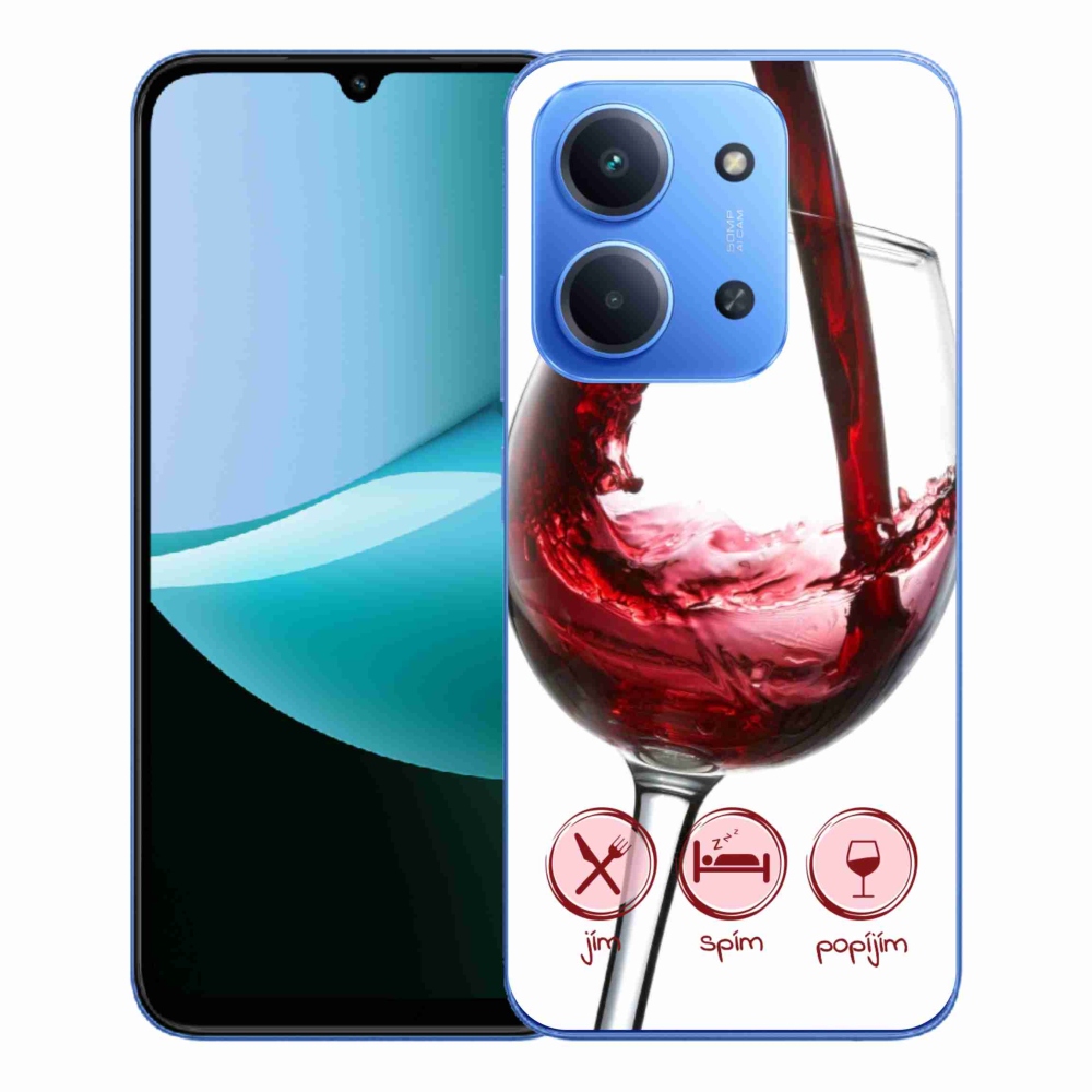 Gél borítás mmCase a Xiaomi Redmi 15C 4G/5G (173mm) - borospohár piros