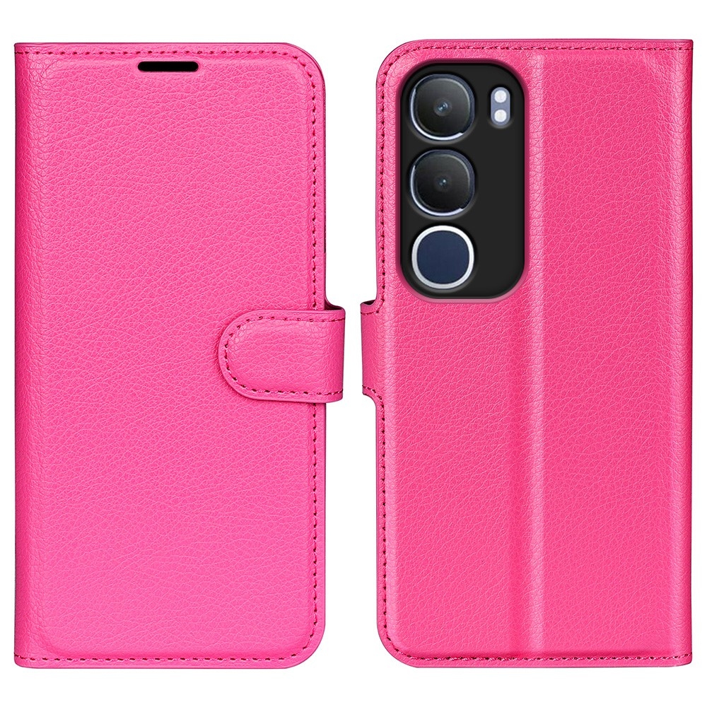 Litchi könyvtáska a Vivo Y19s készülékhez - rózsaszínű