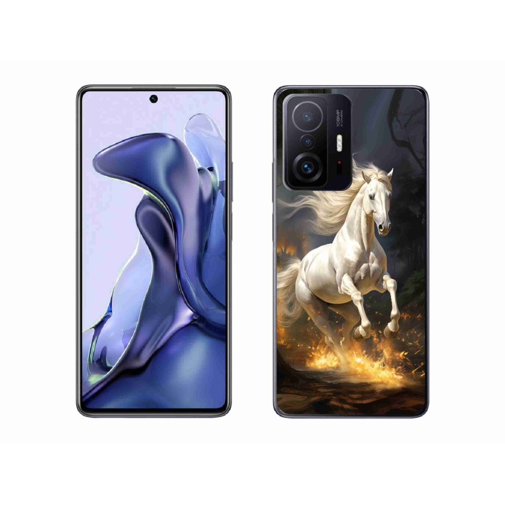 Gél borítás mmCase a Xiaomi 11T Pro számára - fehér ló 2
