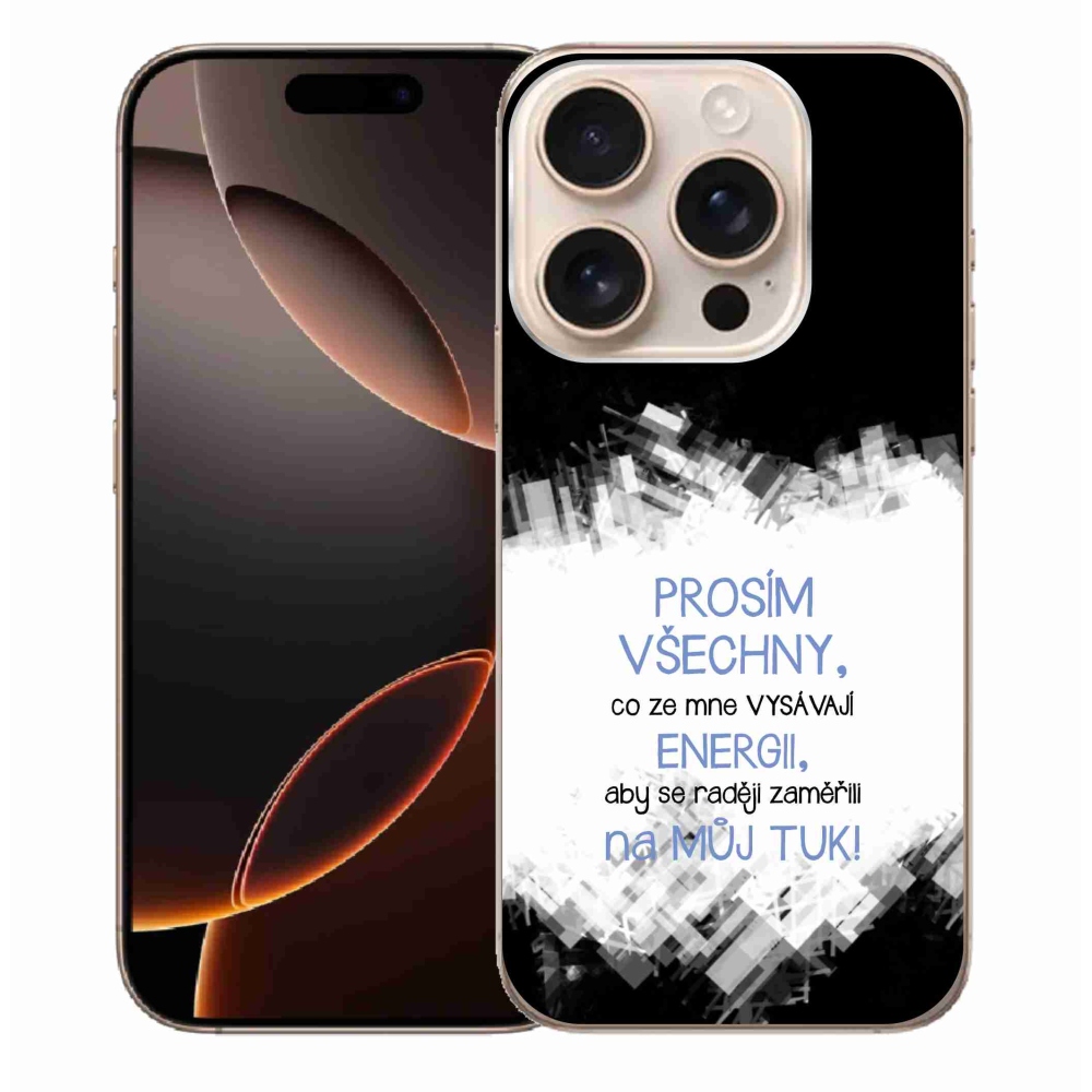 Gél borítás mmCase iPhone 16 Pro Max készülékhez - vicces szöveg 1 kék