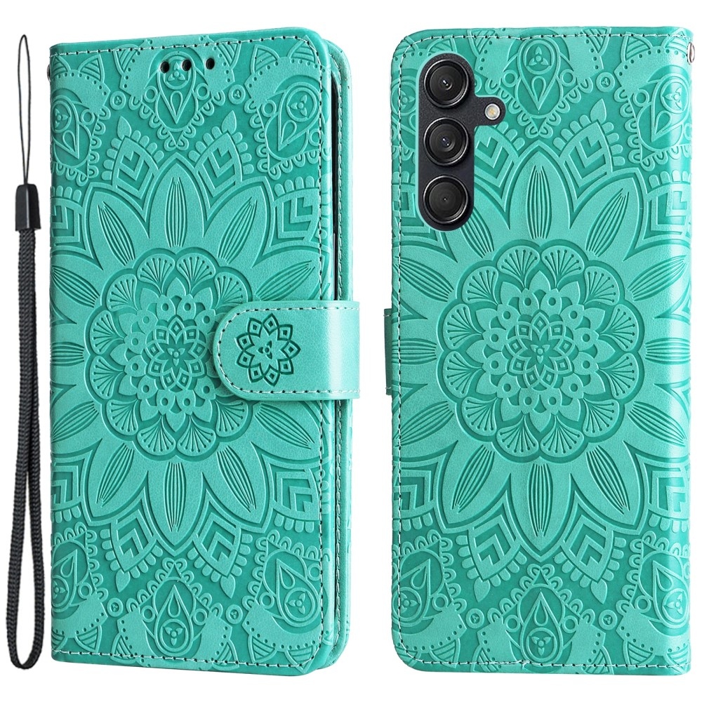 Napraforgó könyvtáska Samsung Galaxy M55 5G - teal - teal
