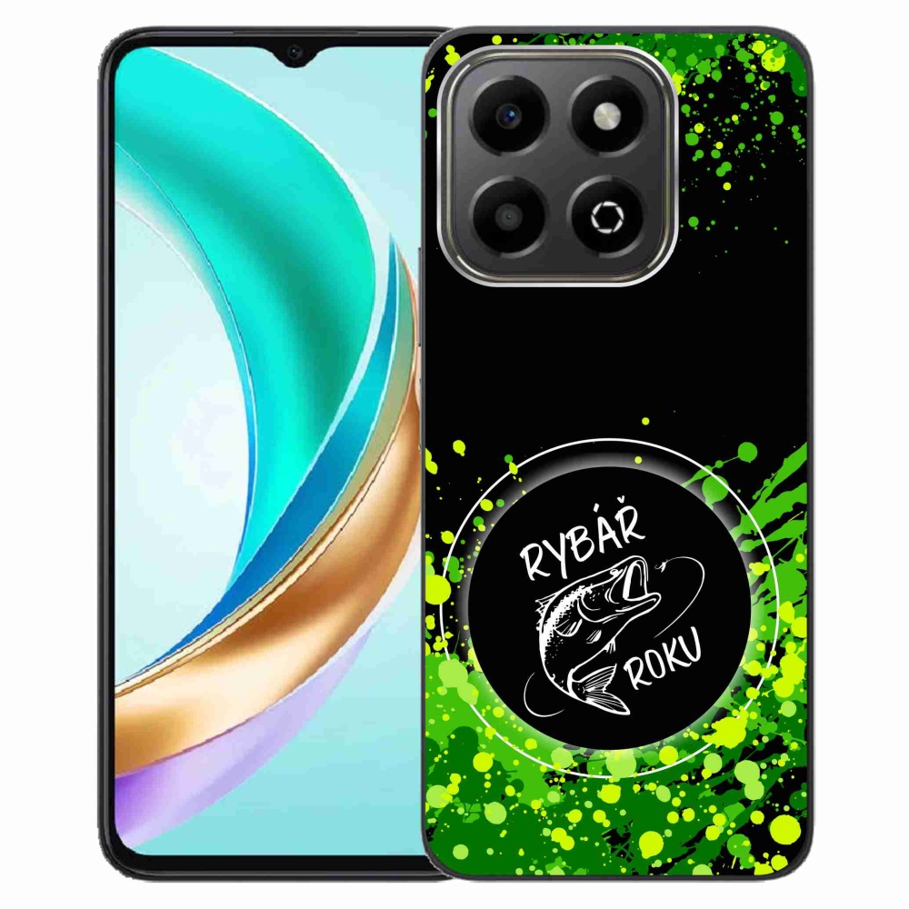 Zselés borító mmCase a Honor X6b készülékhez - az év horgásza fekete háttérrel