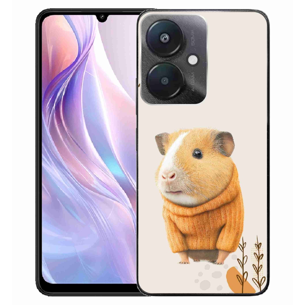 Gélburkolat mmCase a Xiaomi Redmi 13C 5G számára - tengerimalac a pulóverben