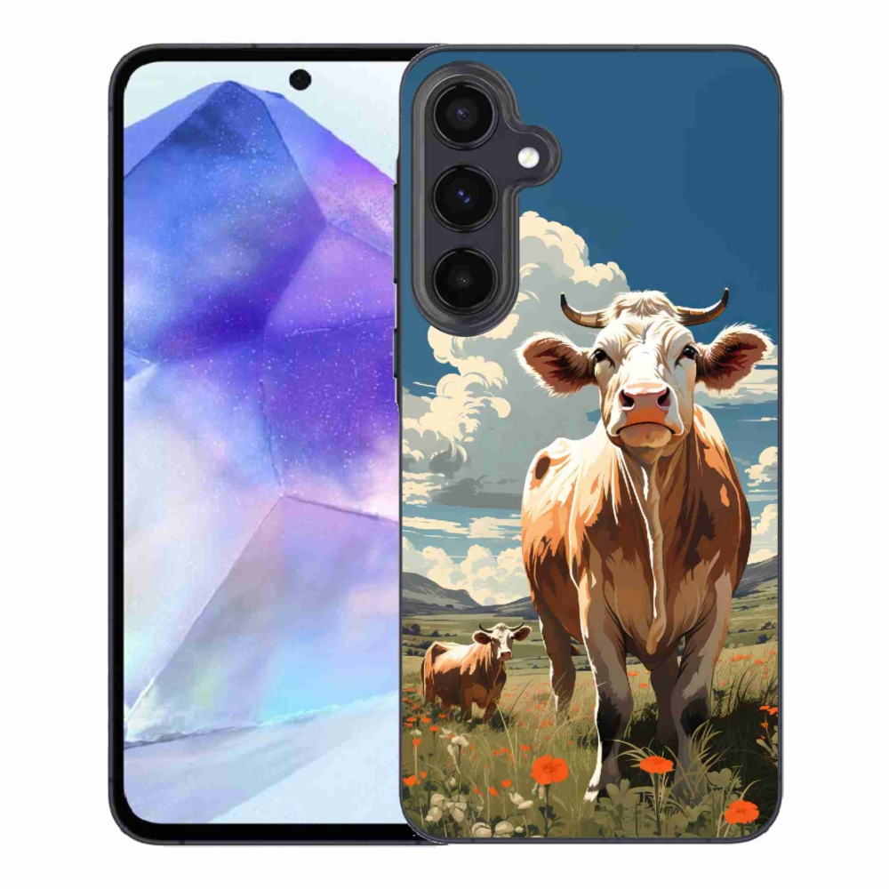 Zselés borítás mmCase Samsung Galaxy A55 5G - tehenek a réten