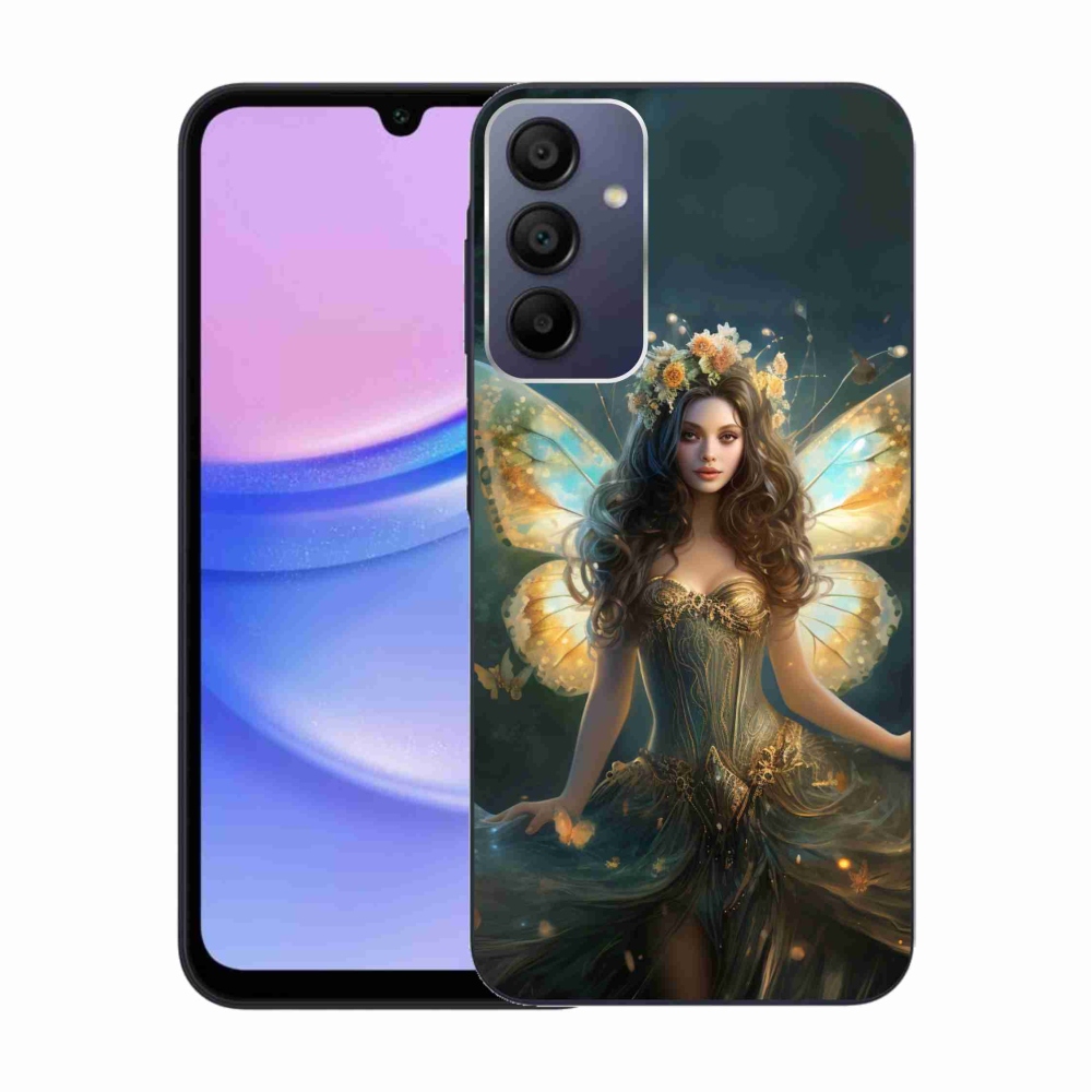 Gél borítás mmCase Samsung Galaxy A15 4G/5G - pillangó nőhöz