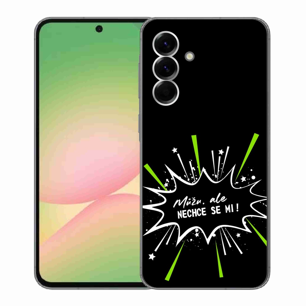 Gél borító mmCase Samsung Galaxy A56 5G - vicces szöveg 11 fekete háttér