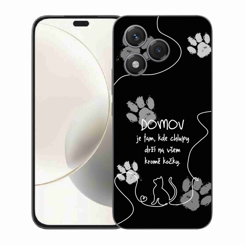 Gél borító mmCase a Honor 400 Lite készülékhez - macska motívum fekete háttérrel