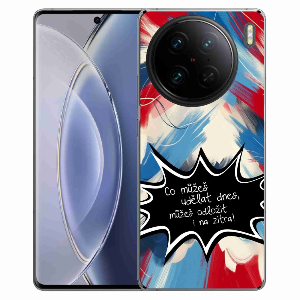 Gél borító mmCase a Vivo X90 Pro készülékhez - vicces szöveg 9 fekete háttér