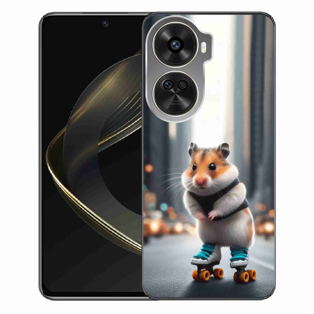 Zselés borítás mmCase a Huawei Nova 12 SE-hez - hörcsög a korcsolyán