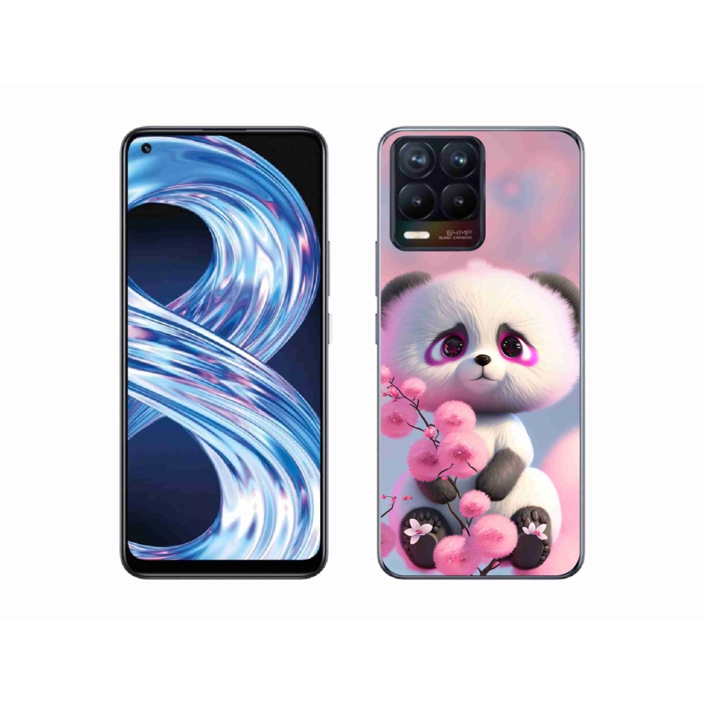 Gél borító mmCase a Realme 8 4G-n - aranyos panda 1