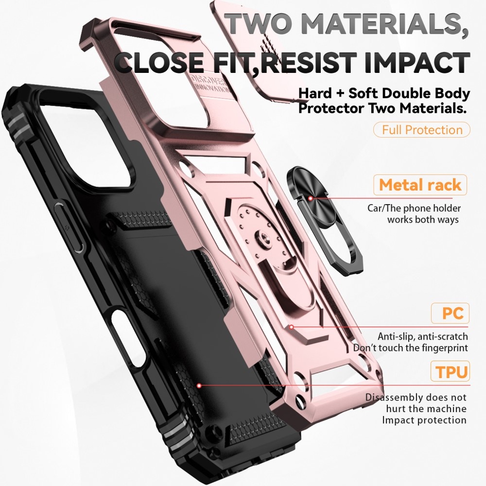 Tartós csúszóborítás iPhone 16 Pro készülékhez - rózsaarany