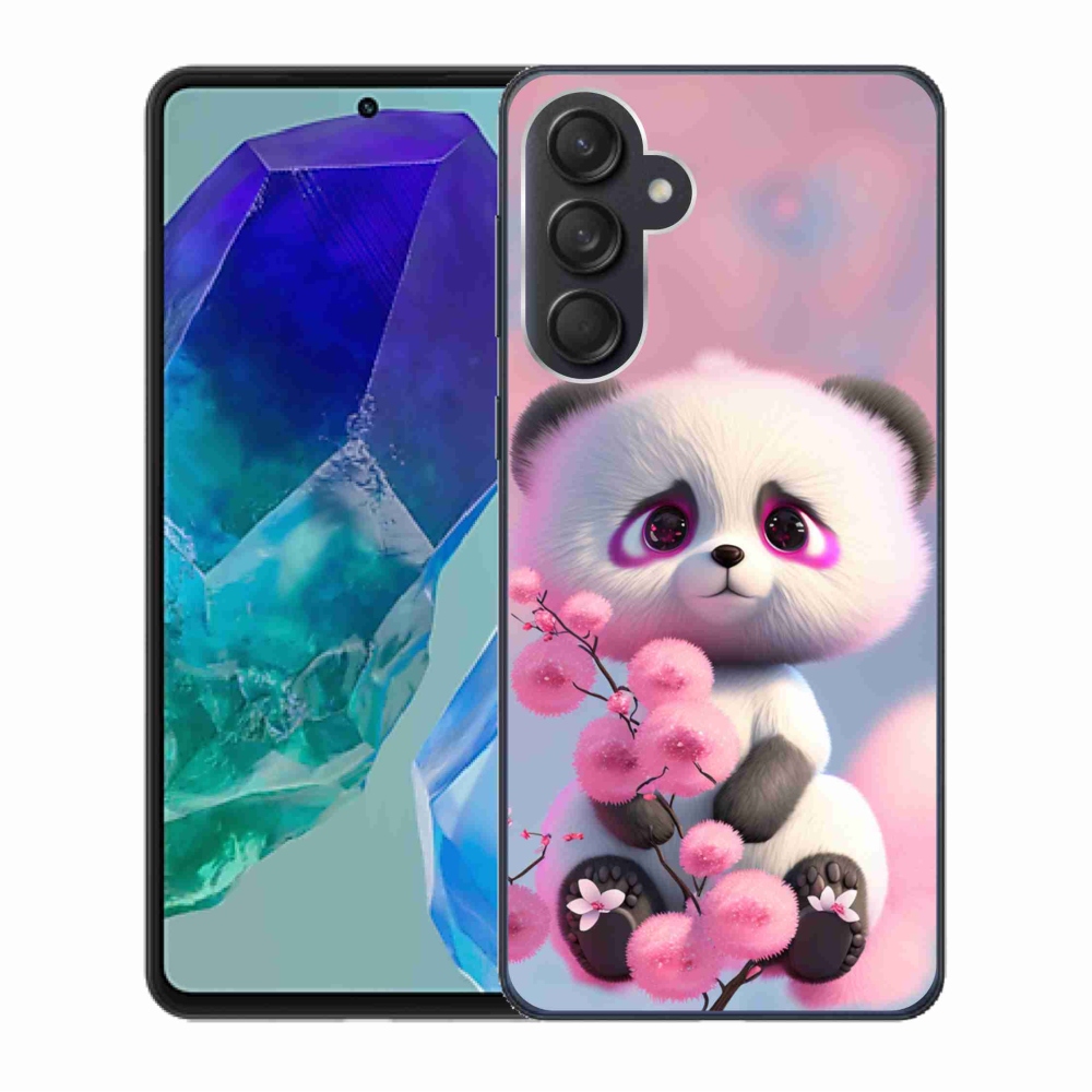 Zselés borító mmCase Samsung Galaxy M55 5G - aranyos panda 1