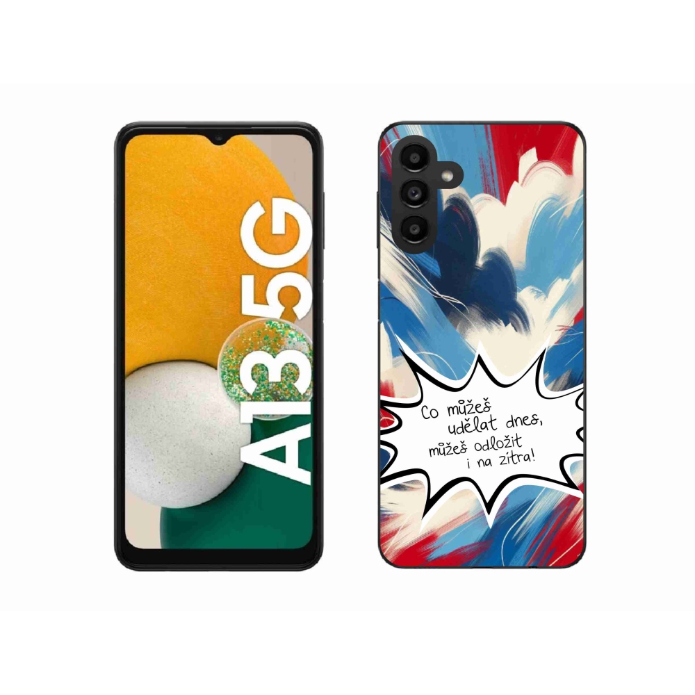 Gél borító mmCase Samsung Galaxy A13 5G - vicces szöveg 9 fehér háttér