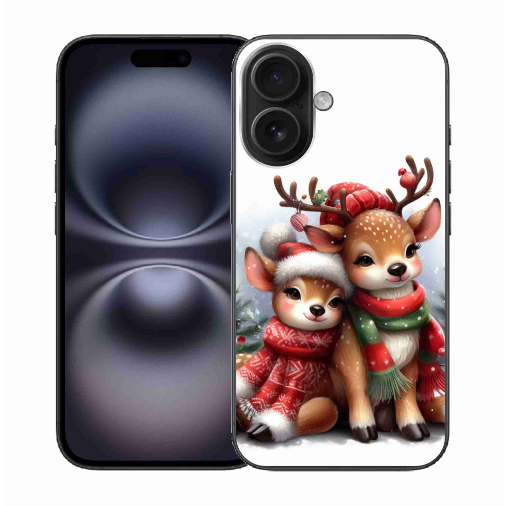 Gél borítás mmCase iPhone 16 készülékhez - Karácsonyi rénszarvas