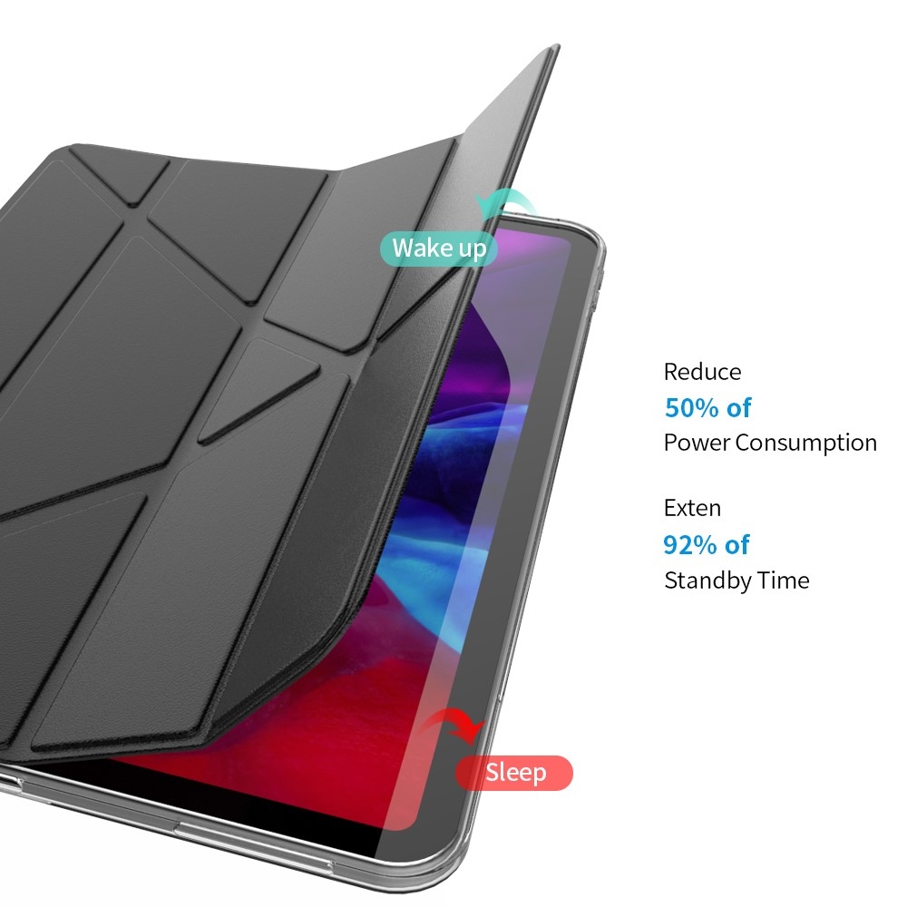 Origami intelligens pozicionáló tok iPad Air 13 (2024)/(2025) - fekete