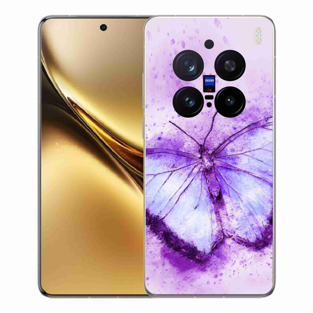 Zselés borítás mmCase a Vivo X200 Pro 5G készülékhez - lila pillangó