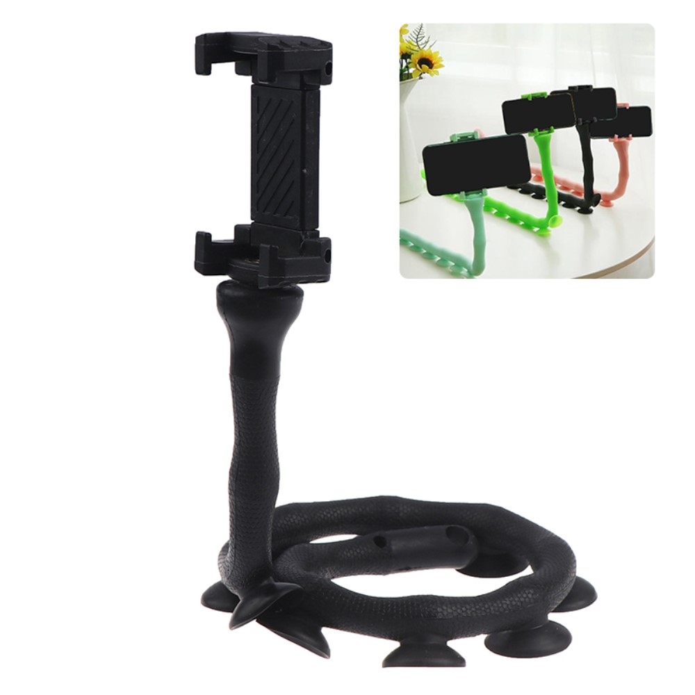 Univerzális forgatható tartó tapadókorongokkal akár 6-os mobiltelefonokhoz - fekete színben