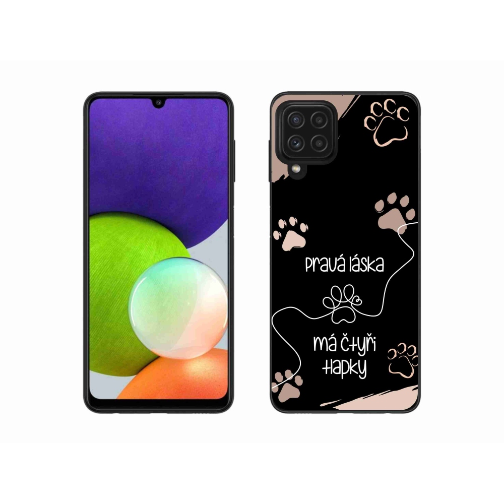 Gél borítás mmCase Samsung Galaxy A22 4G - kutya motívum 1 fekete háttér