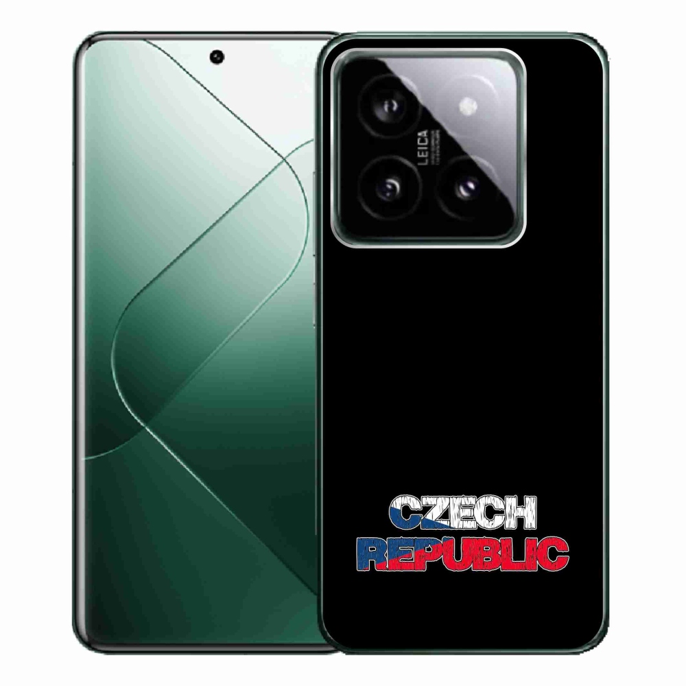 Gél borítás mmCase a Xiaomi 14 Pro - Csehország fekete háttérrel