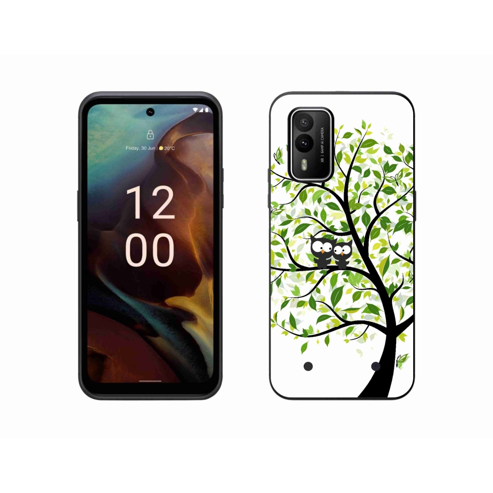 Zselés borítás mmCase a Nokia XR21 készülékhez - baglyok a fán