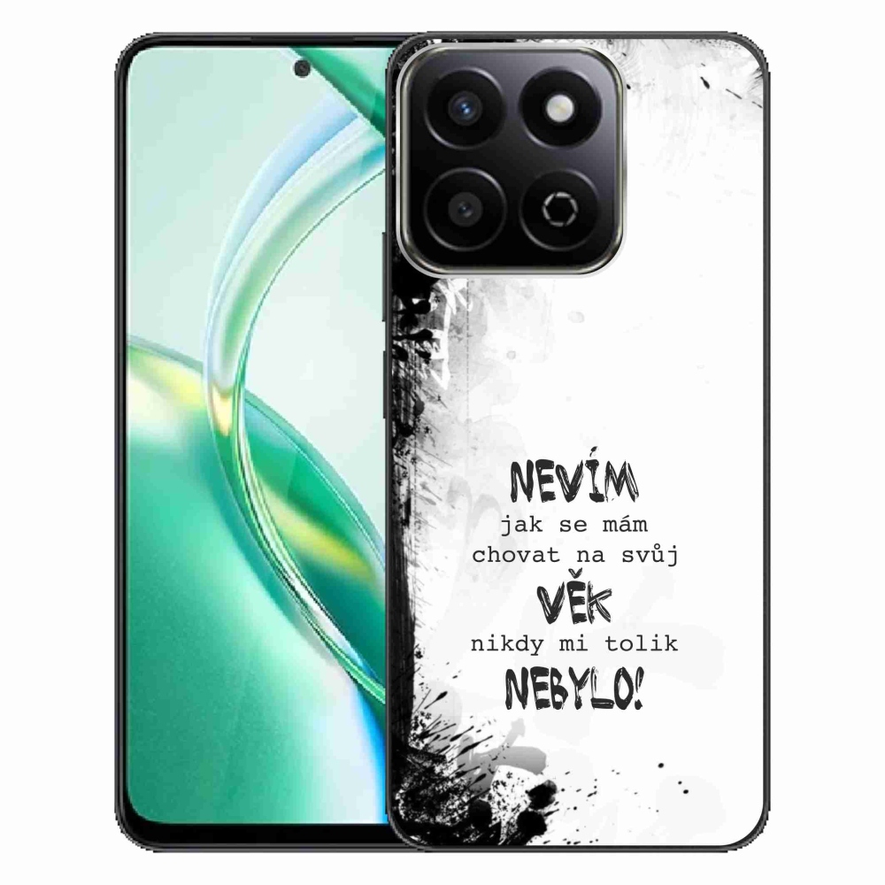 Zselés borító mmCase a Honor 200 Smart 5G készülékhez - vicces szöveg 14 fehér háttér