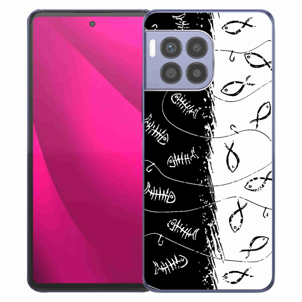 Zselés borítás mmCase a T-Mobile T Phone 2 Pro készülékhez - csontvázak és halak