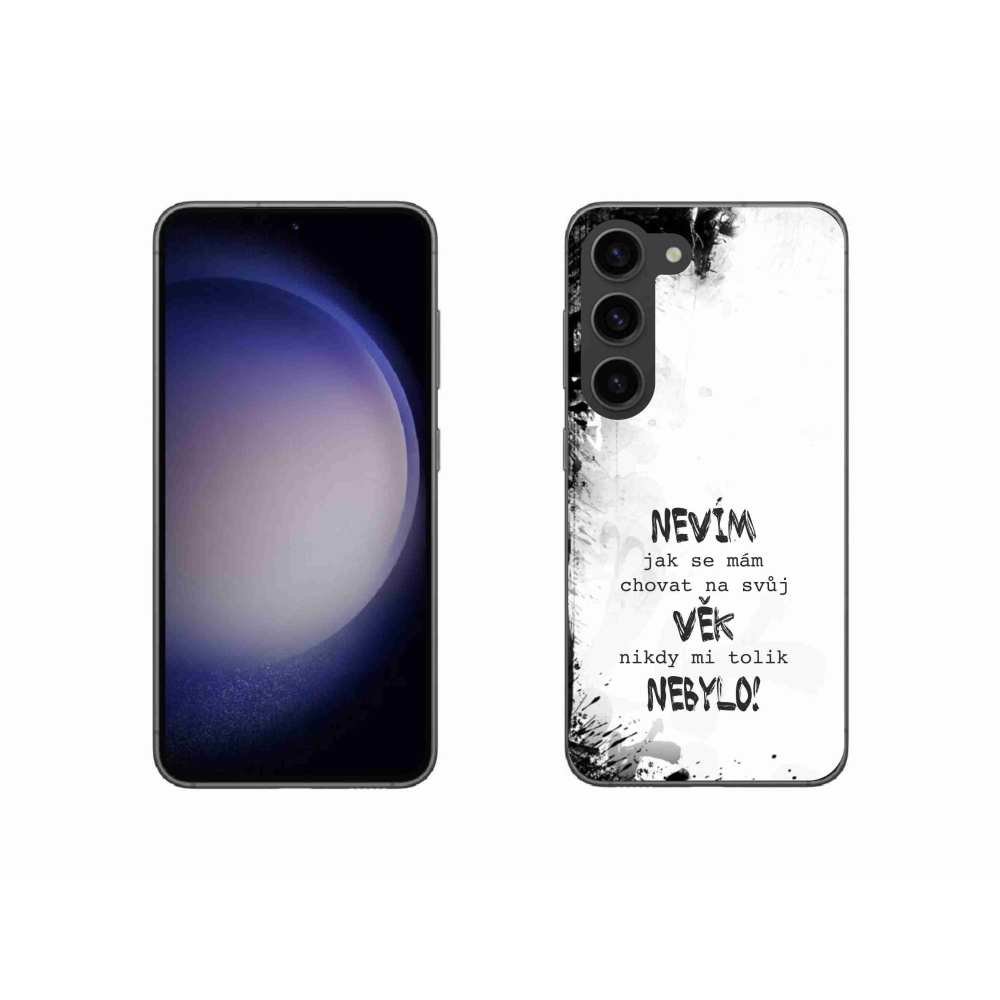 Gél borító mmCase Samsung Galaxy S23 5G - vicces szöveg 14 fehér háttér