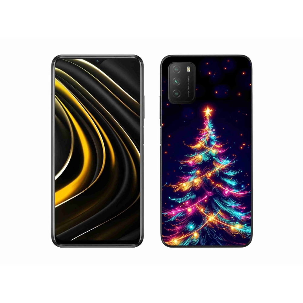 Gél borítás mmCase a Xiaomi Poco M3-hoz - neon karácsonyfa